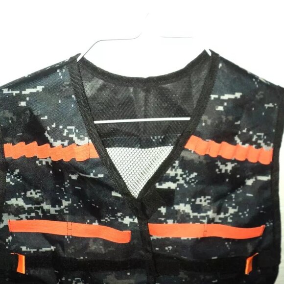 Blasters & Nerf Dart Guns Kids Gaming Tactical Jacket Camouflage One Size Black - Picture 2 of 6